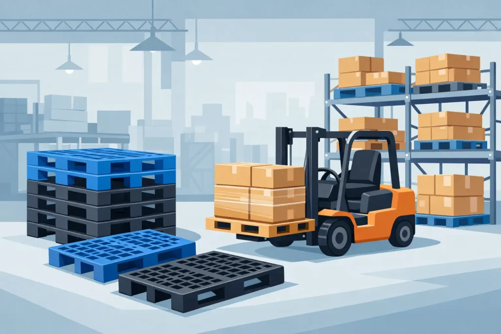 Used Plastic Pallets for Warehouse Use